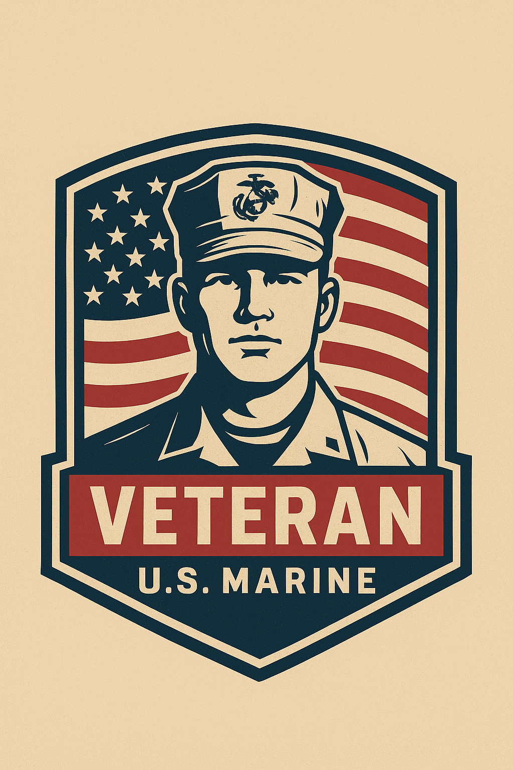 U.S. Marine Veteran badge